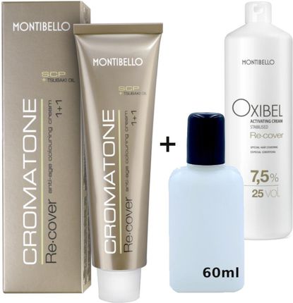 Montibello Cromatone Re.Cover Zestaw Do Koloryzacji Farba Włosów 60G + Oxibel 7.5% 60 ml