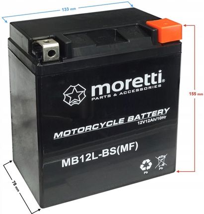 Moretti Akumulator Agm Gel Mb12L-Bs
