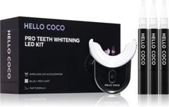 Hello Coco Pap Pro Whitening Led Kit Zestaw Wybielający aplikator wybielający 3 szt. + bezprzewodowy akcelerator LED do wybielania + etui