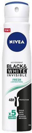Nivea Polska Nivea Black&White Invisible Fresh Antyperspirant Spray 150 Ml