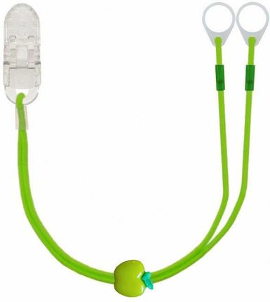 Smartear Zawieszka Podwójna Klips Do Aparatów Słuchowych Lub Procesora Zielona Z Jabłkiem