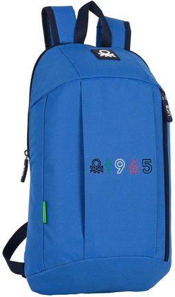 Benetton Plecak Casual Classic Blue Niebieski 22X39X10Cm