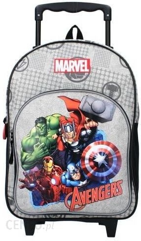 Vadobag Avengers Hulk Walizka Kółka Plecak Szkolny Dzieci