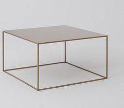 Customform Stół Kawowy Tensio Metal 80X80 Salon Klasyczny Minimalistyczny Industrialny Złoty 22410