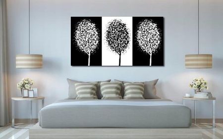 Obraz Drzewo 2 120X70Cm Czarno Białe Minimalizm 12432140797