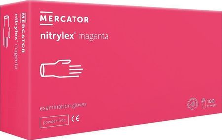 Mercator Medical Rękawice Nitrylowe Nitrylex Magenta Roz.Xl 100szt.