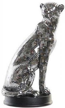 Dkd Home Decor Figurka Dekoracyjna Srebrzysty Lampart Żywica (19 5X16X31 5 Cm) 12631813