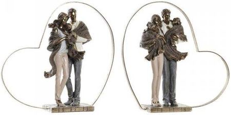 Dkd Home Decor Figurka Dekoracyjna Rodzina Serce Metal Miedź Żywica Nowoczesny (28X8 5X27 Cm) (2 Sztuk) 12634346