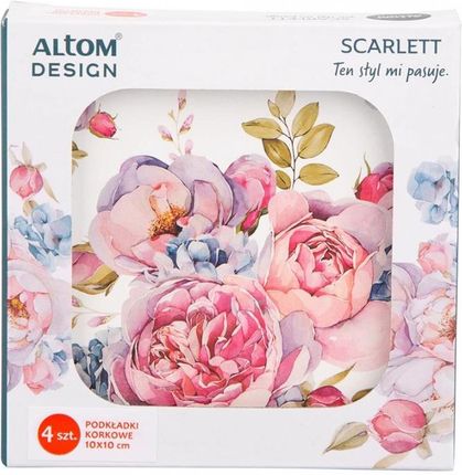 Altom Scarlett Zestaw 4 Podkładek 10X10Cm Color Box (Am01010052303)