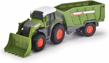 Dickie Farm Pojazd Rolniczy Traktor Z Koparką + Przyczepa Na Siano 3732002 C