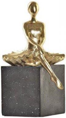 Dkd Home Decor Figurka Dekoracyjna Tancerka Złoty Żywica Ciemny Szary (21 5X23X32 Cm) 12634402