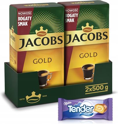 Zestaw kawa mielona Jacobs Gold 1kg