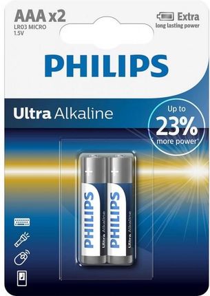 Philips Ultra Alkaline AAA 2szt (LR03E2B/10)