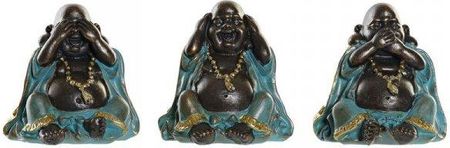 Dkd Home Decor Figurka Dekoracyjna Żywica Budda (3 Pcs) (7.5X6X8 Cm) 12662959