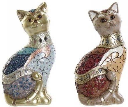 Dkd Home Decor Figurka Dekoracyjna Żywica Kot (9X7X18.5 Cm) (2 Pcs) 12671397