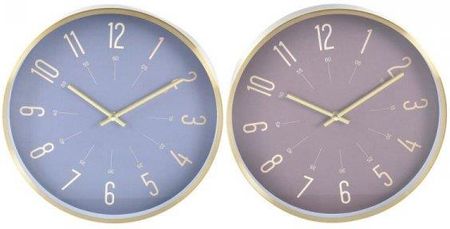 Dkd Home Decor Zegar Ścienny Niebieski Aluminium Kasztanowy 30X4X30Cm