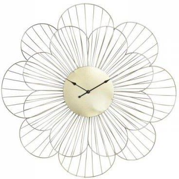Dkd Home Decor Zegar Ścienny Kwiat Złoty Metal 57X4X57Cm