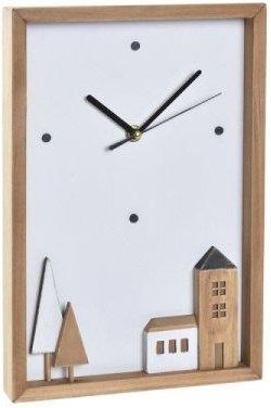 Dkd Home Decor Zegar Ścienny Drewno Biały Domy 20X4X30Cm