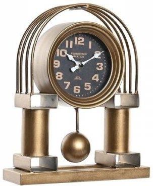 Dkd Home Decor Zegar Stołowy Szkło Czarny Złoty Żelazo 25X8X31Cm