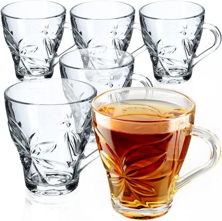 Kadax Szklanki Szklanka Do Kawy Herbaty Kubek 250Ml 6Szt. (K4462)