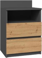 Zdjęcie TOPESHOP KOMODA UMO P1 ANTRACYT/DĄB ARTISAN - Białystok