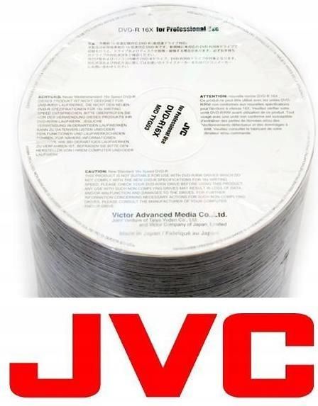 Nośnik danych Jvc Dvd-r Printable Pro Taiyo Yuden c50 Do Nadruku ...