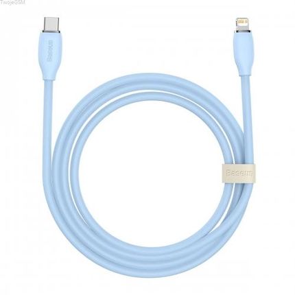 Baseus kabel, przewód USB Typ C – Lightning 20W długość 2 m Jelly Liquid Silica Gel – niebieski