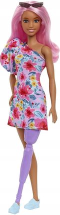 Barbie Fashionistas Sukienka na jedno ramię/Proteza nogi FBR37 HBV21