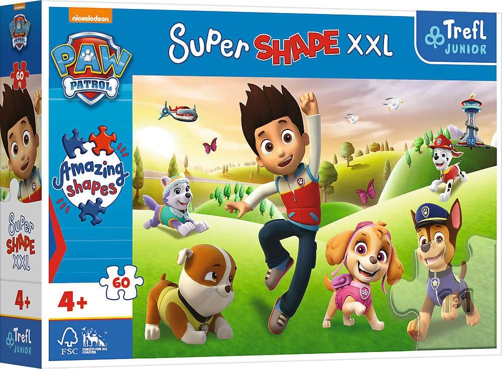 Trefl Puzzle Super Shape XXL 60el. Uśmiechnięte pieski Psi Patrol 50009 ...