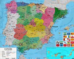 Zdjęcie Mapa Hiszpanii - plakat na ścianę 50x40 cm - Kętrzyn