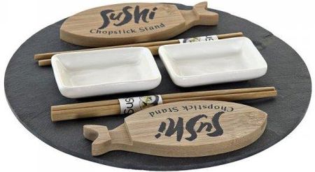 Dkd Home Decor Zestaw Do Sushi Ceramika Deska Bambus 9Szt. (12682738)