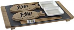 Dkd Home Decor Zestaw Do Sushi Ceramika Deska Bambus 9Szt. (12682739) - Zestawy do sushi