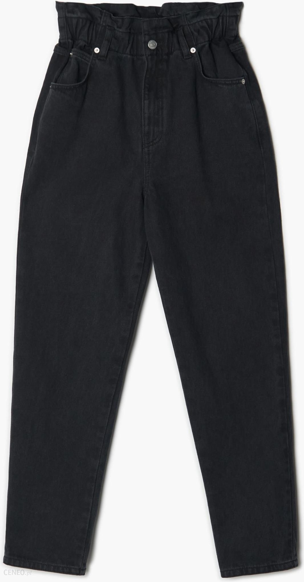 Cropp - Czarne jeansy slouchy - Czarny