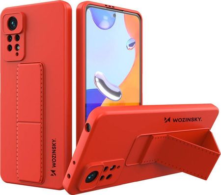 Wozinsky Kickstand Case elastyczne silikonowe etui z podstawką Xiaomi Poco X4 Pro 5G czerwony (11101210)