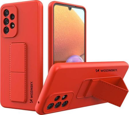 Wozinsky Kickstand Case silikonowe etui z podstawką Samsung Galaxy A33 5G czerwone (11101222)