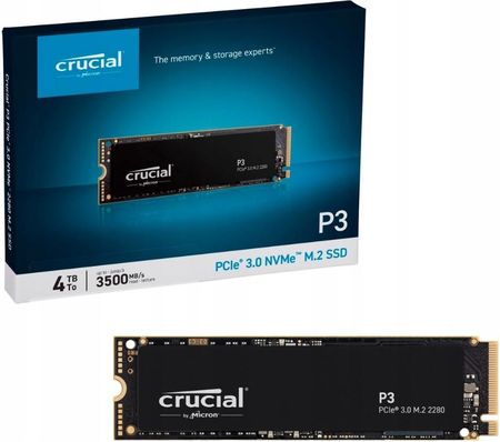 Crucial P3 4TB M.2 PCI-e NVMe (CT4000P3SSD8)
