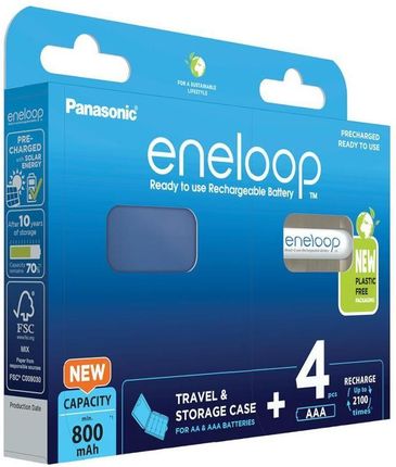 Panasonic Eneloop AAA 800mAh 4 szt + box (BK4MCDEC4BE)