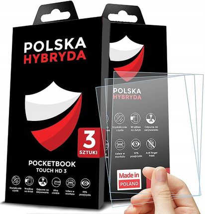 3 szt. Szkło Hybrydowe Do Pocketbook Touch Hd (197f0a47)