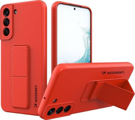 Wozinsky Kickstand Case silikonowe etui z podstawką Samsung Galaxy S22+ czerwone (11101247)