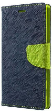 Etui książeczkowe zamykane z klapką na magnes Fancy Case Book granatowo-limonkowe do telefonu Samsung A52 5G (12378723432)