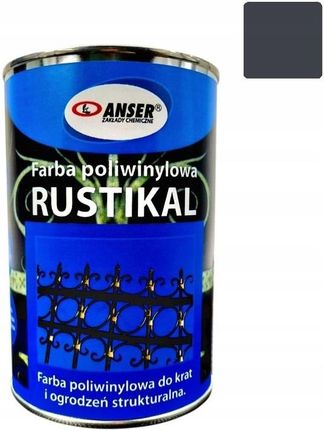 Anser Farba Poliwinylowa Strukturalna Rustikal Grafit 1l