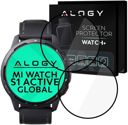 2x Elastyczne Szkło 3D Alogy do Xiaomi Mi Watch S1 Active Global Black (50471)