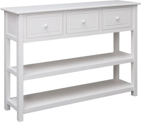 vidaXL Szafka Boczna Biała 108X30X76 Cm Lite Drewno Paulowni 13452-338547