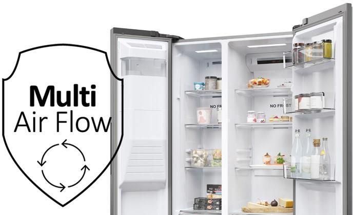 Lodówka Haier HSR5918DIMP Side by Side 177,5 cm Srebrna od