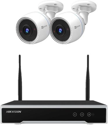 Hikvision Zestaw Do Monitoringu 2X Kamera Ezviz C3T Wifi 2Mpx + Rejestrator 8 Kanałowy Ds 7108Ni K1/W/M(C) (Kopia)