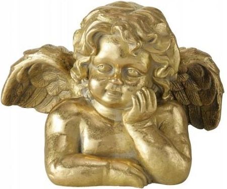 Anioł figurka ozdobna dekoracyjna złota 33 cm