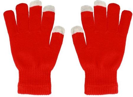 Rękawiczki zimowe dotykowe czerwone