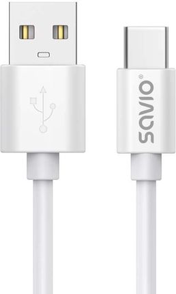 Savio Kabel USB A - USB-C Biały 3m (CL-168)