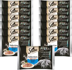 Sheba Selection Sauce Smaki Rybne Mokra Karma Dla Kotów W Sosie z Białą Rybą Łososiem Dorszem Tuńczykiem 4x85g