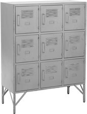 Zdjęcie Szafka 9-drzwiowa metalowa,srebrny, J-Line - Stęszew